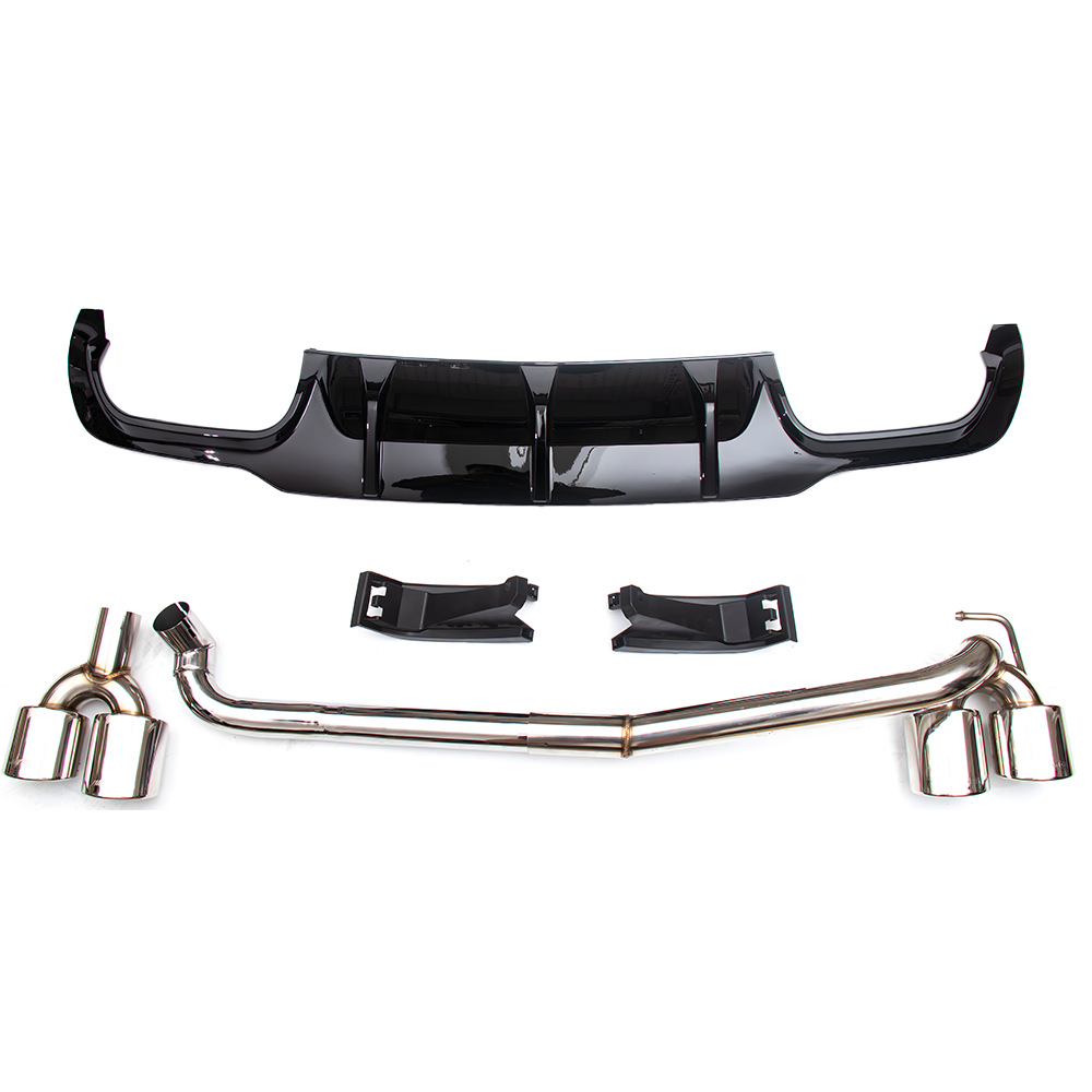 Suitable for Mercedes-Benz C-Class 10-14 Models W204 Upgrade to C63 Car Rear Lip and Tail Throat Cross-Border Exterior Modification Accessories