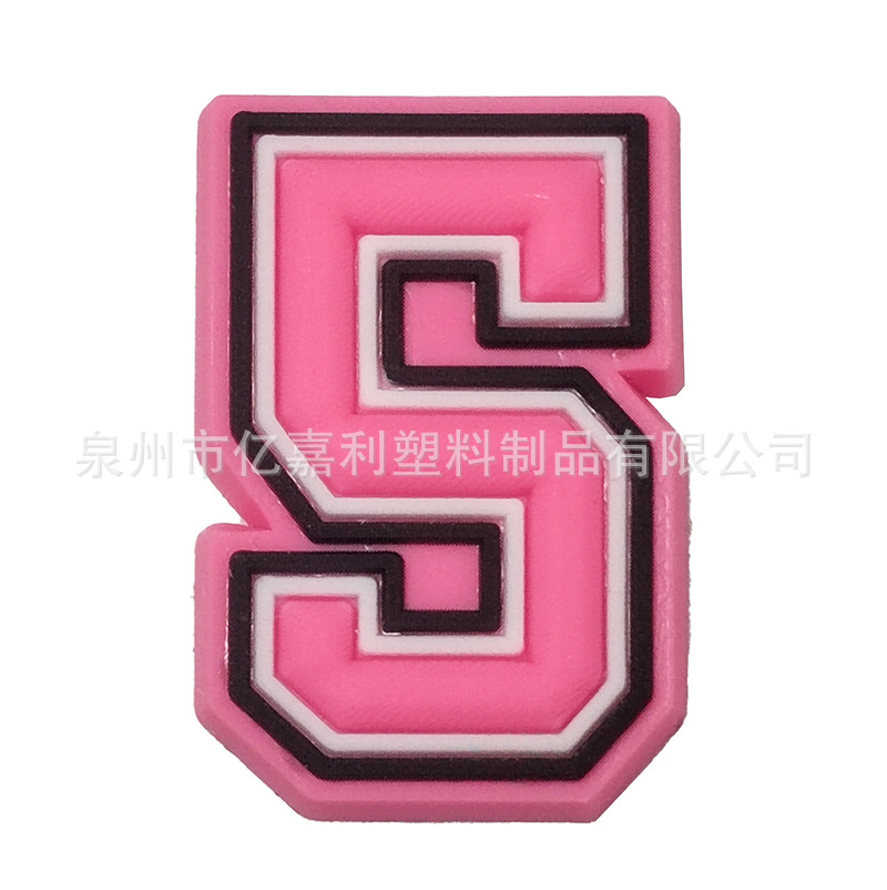 Rosa carta serie agujero zapatos Accesorios agujero zapatos DIY zapatos desmontables flor zapato hebilla al por mayor