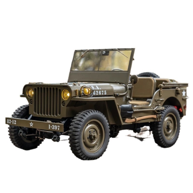 FMS車モデル1:12ウィリスWillysリモコン自動車オフロード電動RC登山車シミュレーションモデル装飾品|undefined