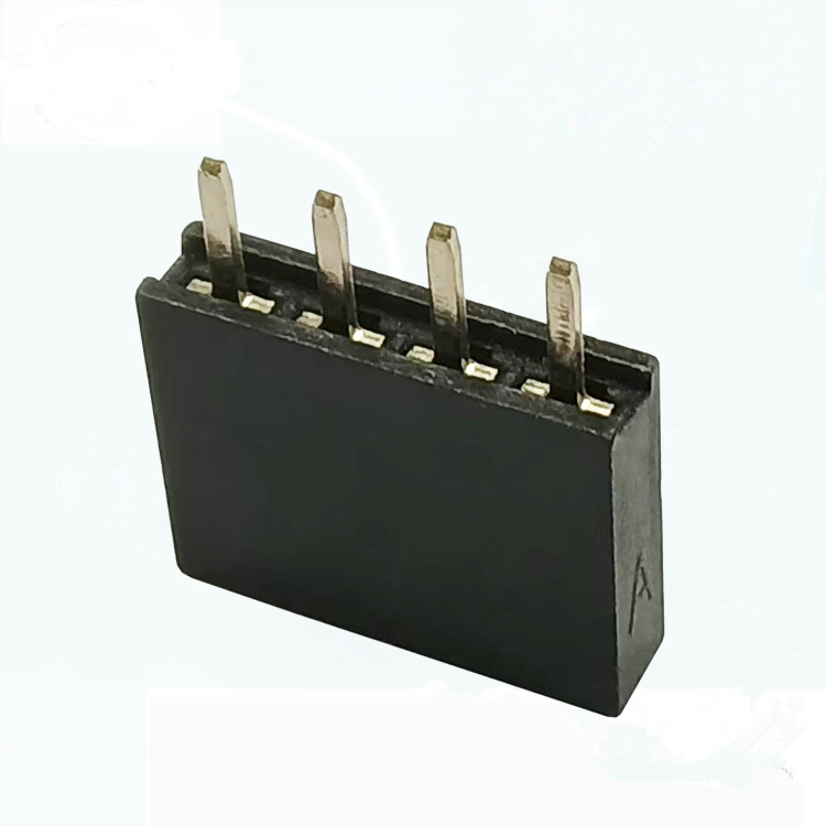 小家电排母连接器 FH2.54-1X4PIN单排排母塑高8.5MM针PC3.0MM