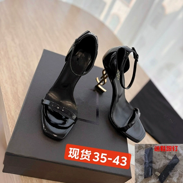 25 летних элегантных сандалий из натуральной кожи в стиле знаменитостей на высоком каблуке-шпильке с открытым носком.