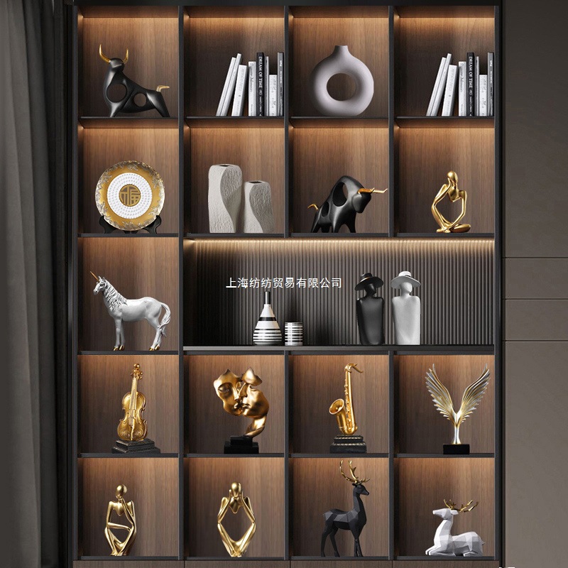 新中式办公室摆件轻奢高档大气上档次装饰品老板茶室工艺品摆设