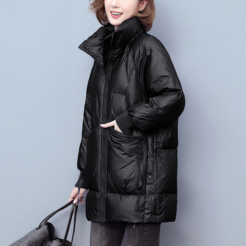 Down Cotton Jacket for Women 2026 Winter New Style Thickened Cotton Coat Mid-Length Fashionable Korean Style Loose Stand-Up Collar Cotton Jacket Down Cotton Jacket for Women 2026 Winter New Style Thickened Cotton Coat Mid-Length Fashionable Korean Style Loose Stand-Up Collar Cotton Jacket