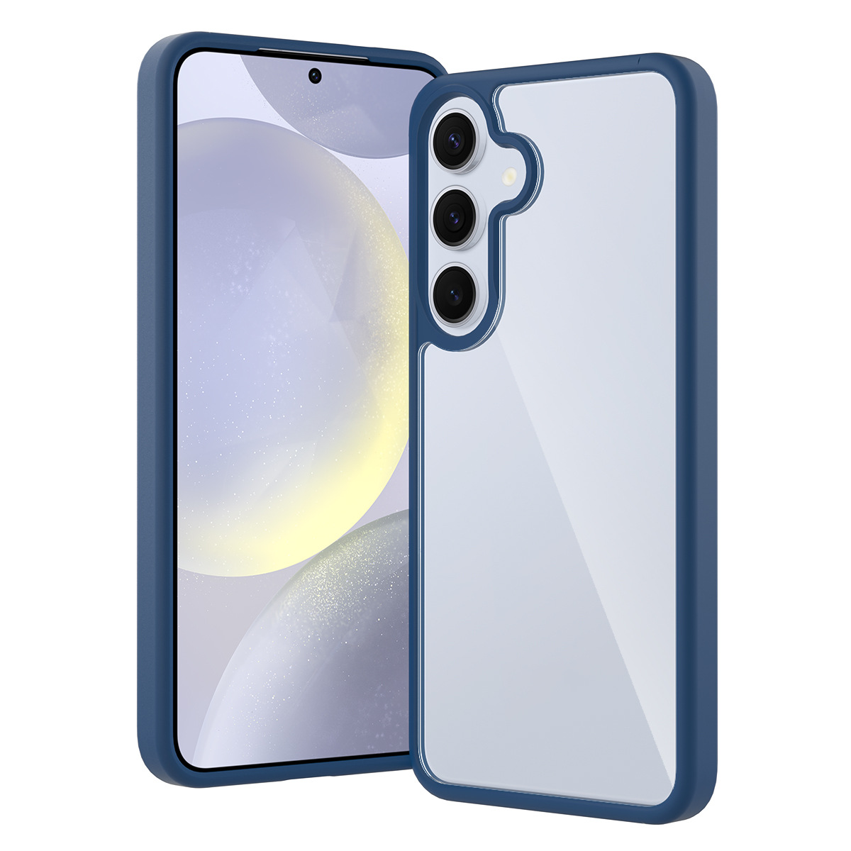 Cross-border S25 Plus Silver Shield Transparent Frosted Side with Hanging Skin S25 Edge Cover for Mobile Phone