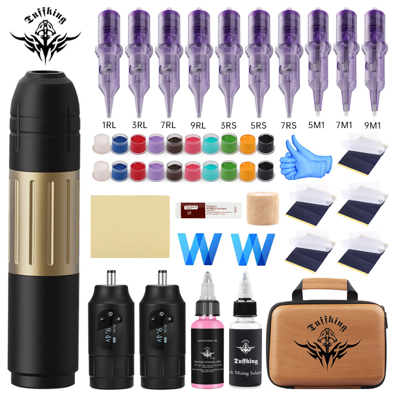 Juego de máquina de tatuaje de batería dual, pluma de tatuaje inalámbrica de alta duración, herramienta de tatuaje, fuente de alimentación de tatuaje portátil, equipo de tatuaje image 4