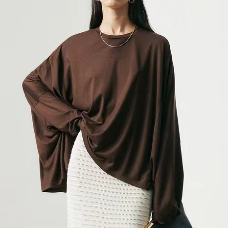 在庫あり KEI プライベートサーバーおすすめ 日本産エジプト長繊維綿 薄くて柔らかく、ゆったりとしたバットスリーブのオーバーサイズ長袖