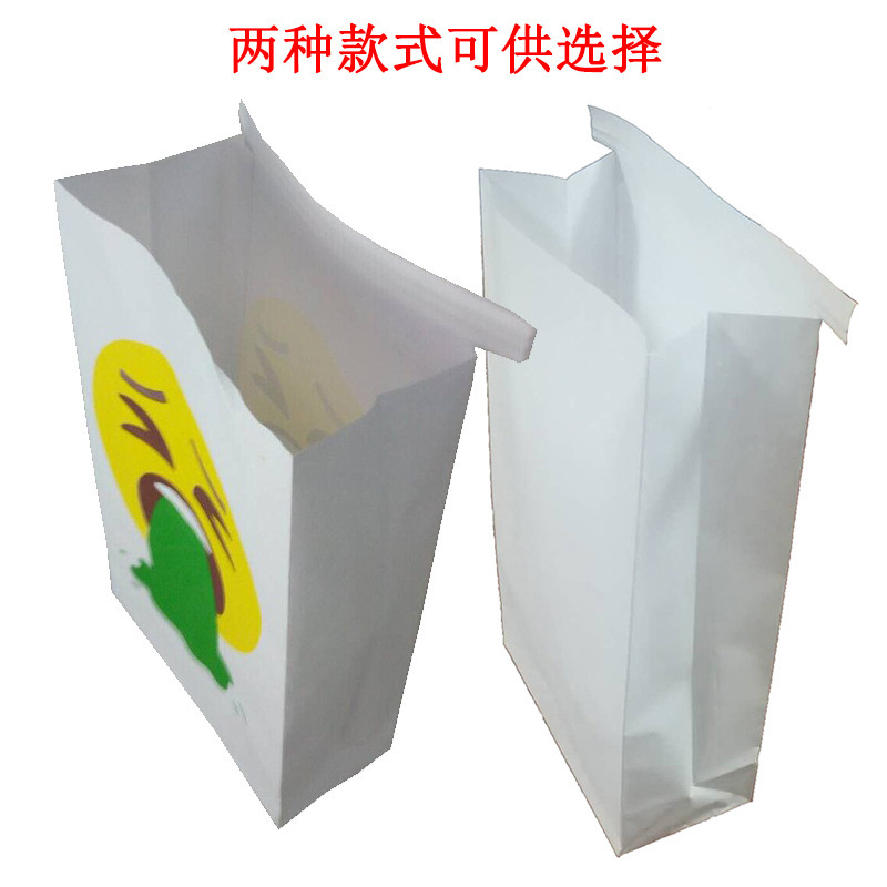 En stock bolsa de basura del coche a prueba de aceite no fugas bolsa de papel tira de alambre de hierro fácil sellado bolsa de papel recubierto impresión personalizable