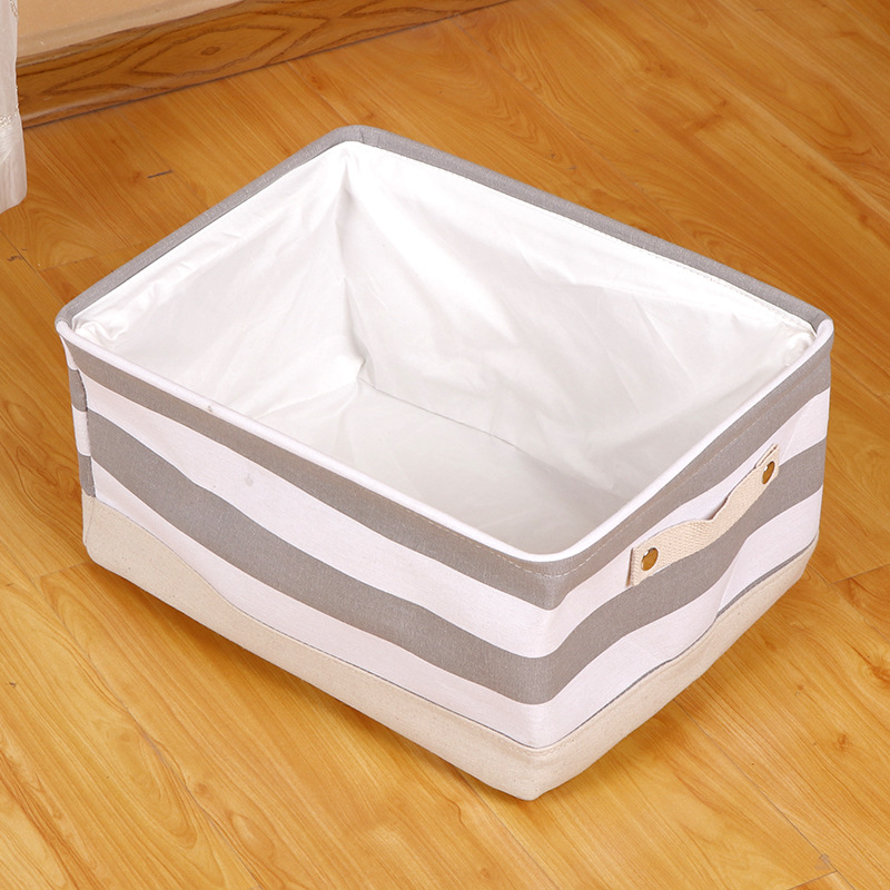 Gran cesta de almacenamiento cuadrada de algodón y lino artículos para el hogar almacenamiento cesta de lavandería cesta de almacenamiento de algodón y lino al por mayor