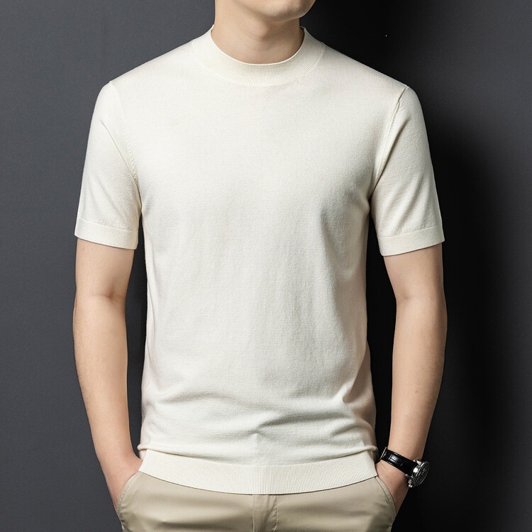 Nianfeng Apparel&2518 Model 16-Gauge Fine-Spun Short-Sleeved Knit Shirt Nianfeng Apparel&2518 Model 16-Gauge Fine-Spun Short-Sleeved Knit Shirt