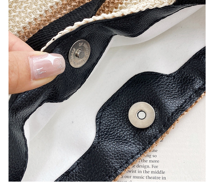 Straw-woven single-shoulder bag for women, new summer casual bag for middle-aged and elderly moms, simple lunch box handbag, export version undefined