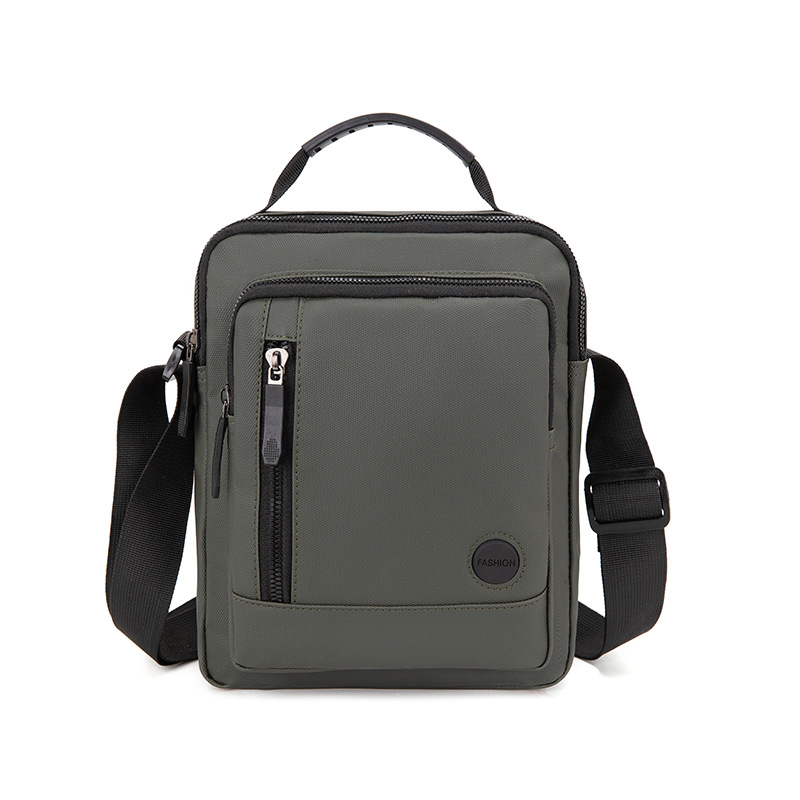 2024 nuevo bolso de hombro de negocios simple bolso de hombro casual de color sólido portátil a prueba de rociadores bolso de hombre inclinado