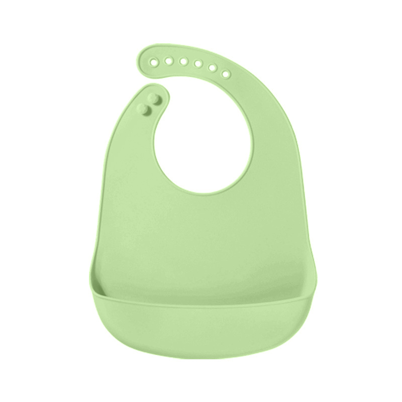 東莞グリーン工場ベビーシリコンよだれかけビスフェノールフリー赤ちゃん唾液バッグ子供用食器給餌セット