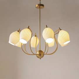 法式陶瓷吊灯英式中古客厅现代创意餐厅卧室骨瓷透光蒜头灯