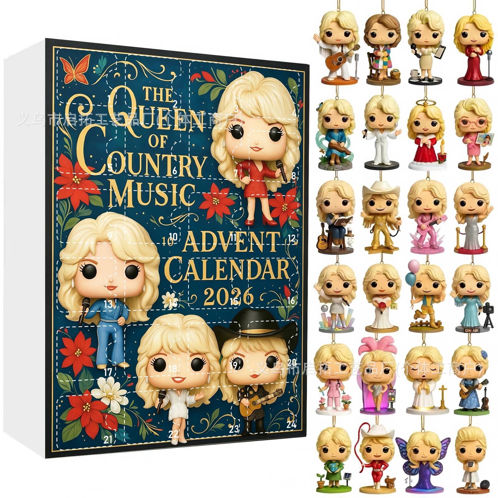 Calendario de Adviento Navideño de Cajas Sorpresa de Acrílico, Interactivo, para Navidad y Fiestas