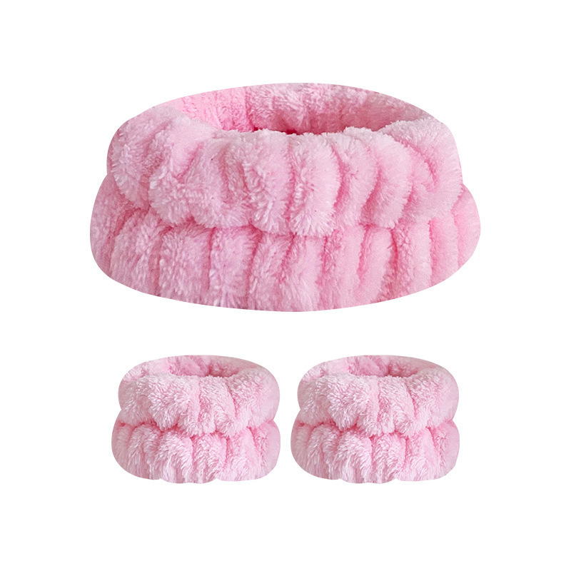 기계 재봉 머리띠 1 + 손목 2-핑크 (3 세트)(20*12*2.5cm 53g)