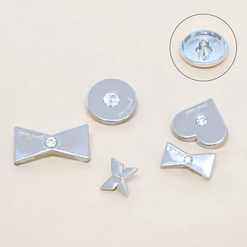 Галстуком-бабочкой в форме бриллиантовое металлическое платье на пуговицах свитер куртка пуговица кардиган пальто шитье меха ручная маленькая пуговица