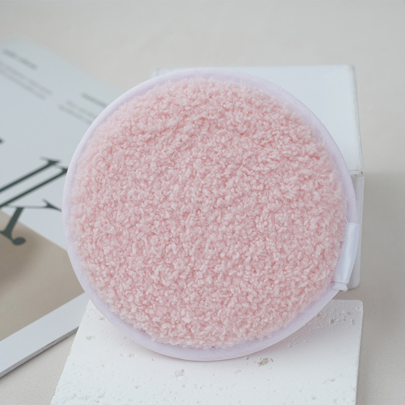 Esponja facial de doble cara para limpieza facial, removedor de maquillaje fácil de usar, esponja suave, diseño de piña, herramienta de limpieza y baño de algodón de azúcar.