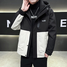 2025鸭绒冲锋衣羽绒服男士外套冬季加厚户外防风羽绒服