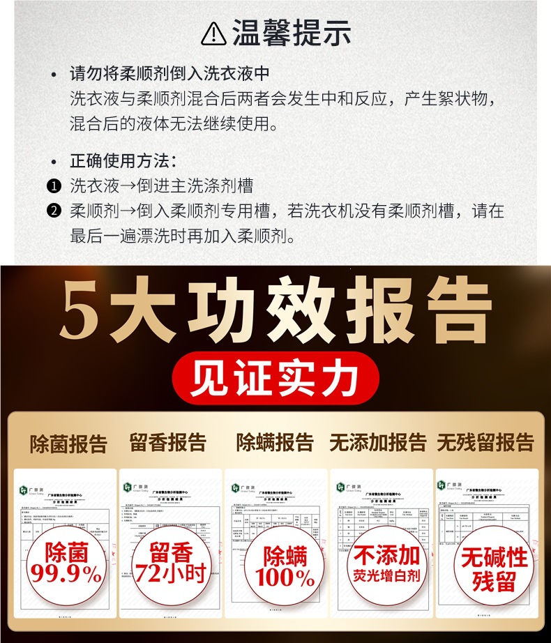【Cheng Yi's Choice】Zhanjia Four Seasons Floral Fragrance Laundry Detergent - Kills Bacteria, Eliminates Mites, Protects Color, Long-lasting Fragrance for 72 Hours