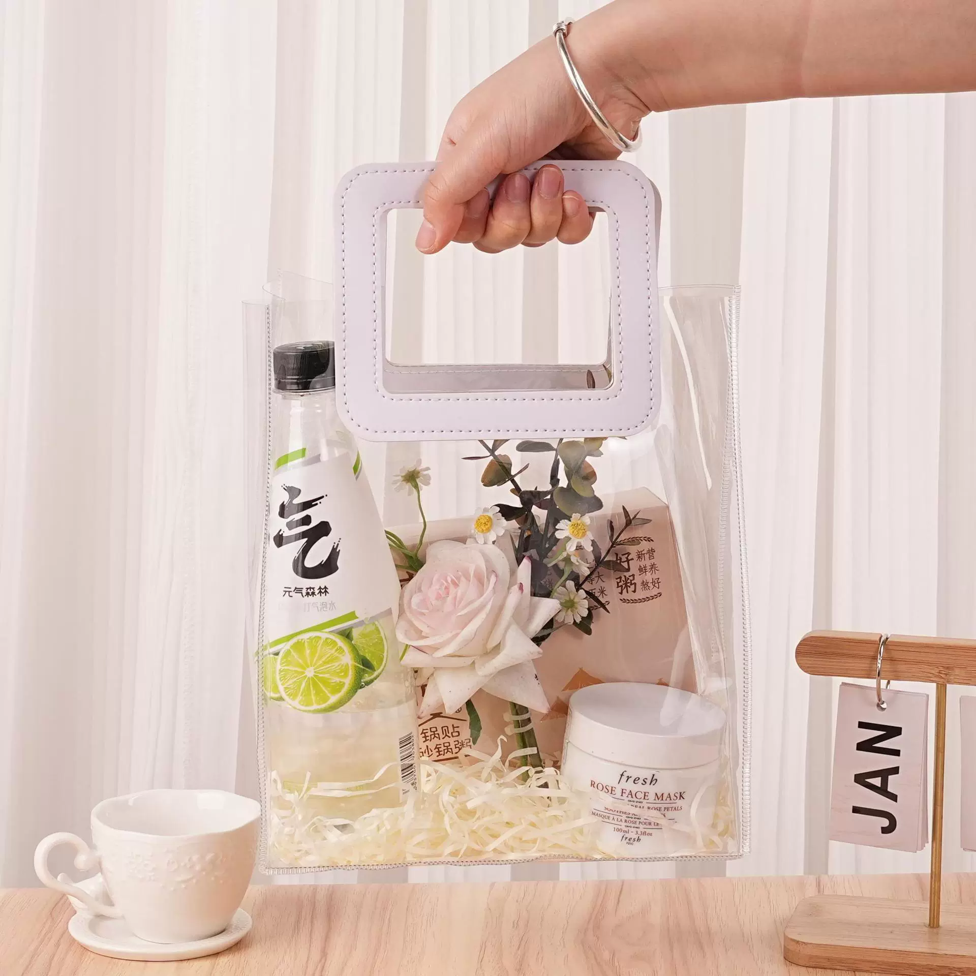 Спот ПВХ Сумка Оптовая Подарочная сумка Подарочная сумка Подарочная сумка Пластиковая Продвинутый Чувство Подарки Руки Прозрачные Упаковочные Сумки ins