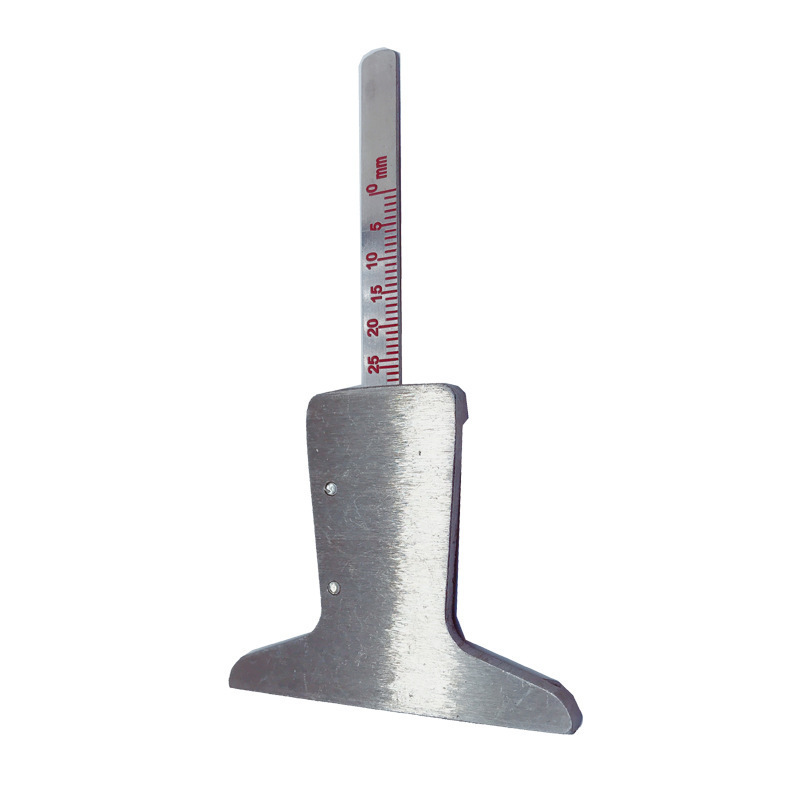 轮胎花纹检测尺0-25mm 轮胎花纹深度尺 不锈钢胎纹尺 胎纹仪深度