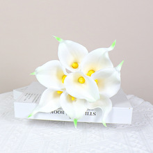 跨境现货仿真PU迷你手感保湿马蹄莲人造花家居装饰婚庆拍摄道具