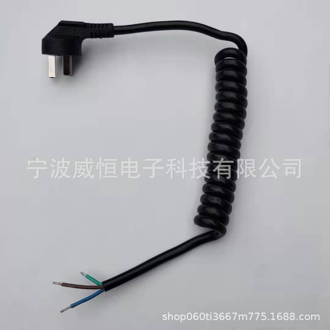 供应欧规电源线 pu弹簧线 TPE弹簧线 英规电源线