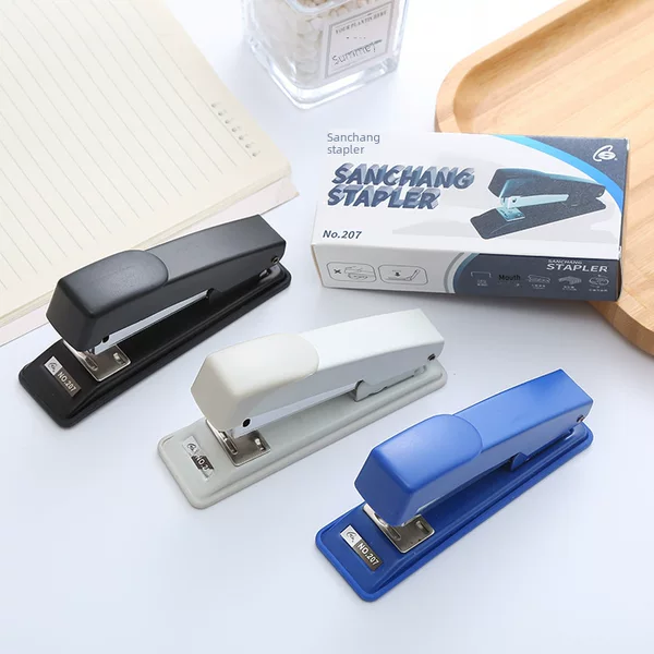 Sanchang 207 Stapler Durable Metal Stapler Learning Stationery Office Supplies Binding Machine Factory Wholesale