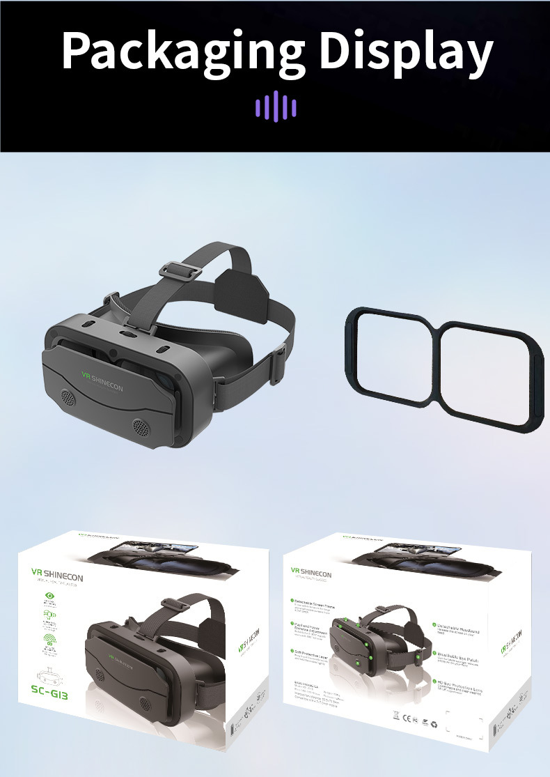 Cross-border G13 head-mounted helmet virtual reality Thousand Illusion Magic Mirror vr glasses Mobile 3d glasses vr in stock undefined