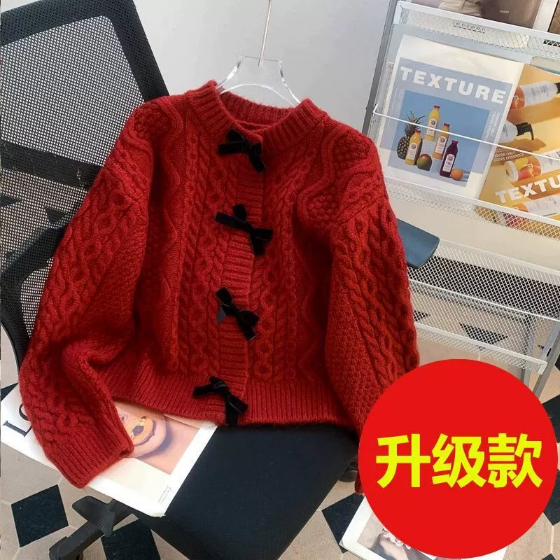Sweater with bow, autumn jacket, cardigan