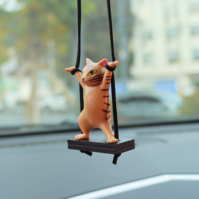 Twisted Waist Cat Car Pendant Car Interior Decoration Supplies Car Pendant Pendant Car Charms Car Supplies Batch