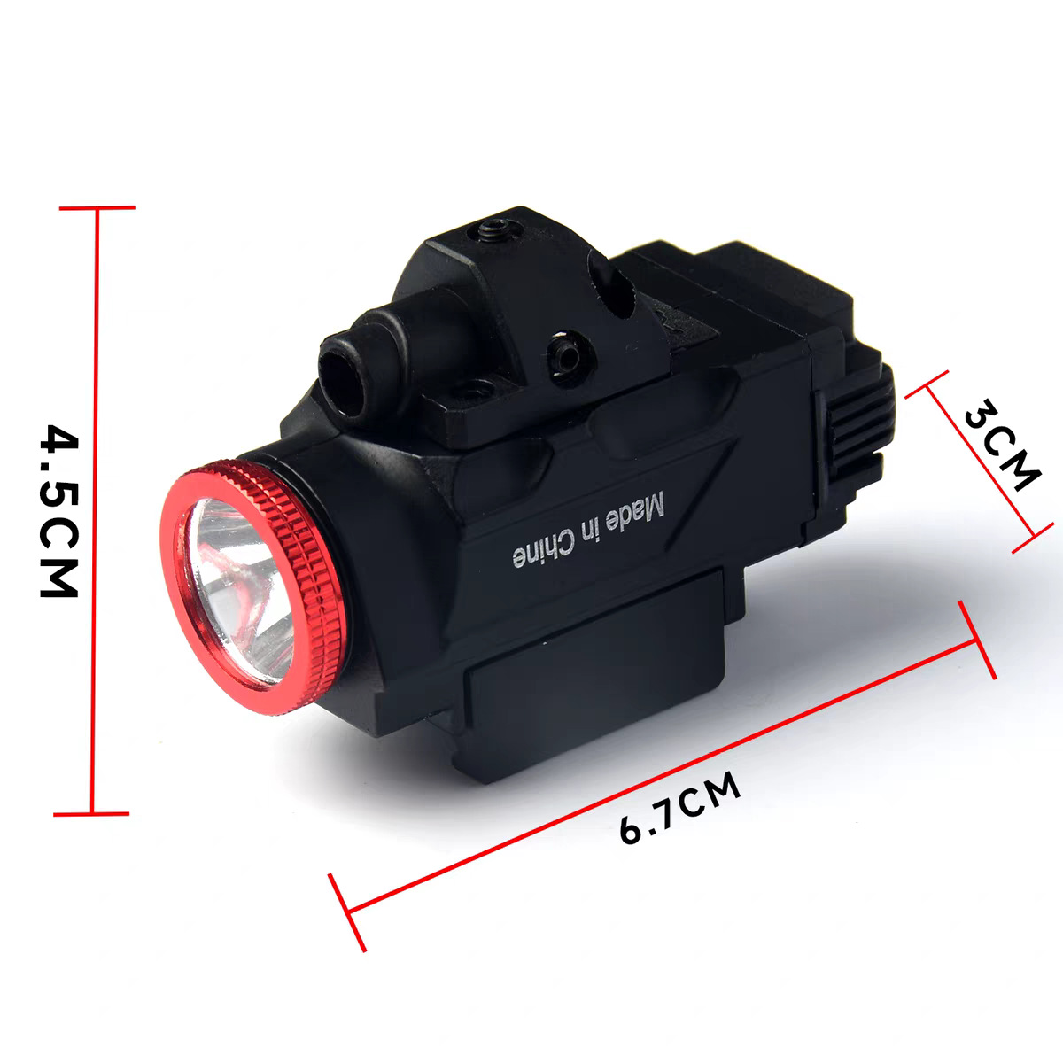 Lámpara infrarroja colgante de metal táctica 2 en 1 retrocesible 800 lumen riel de guía general LED linterna de luz intensa