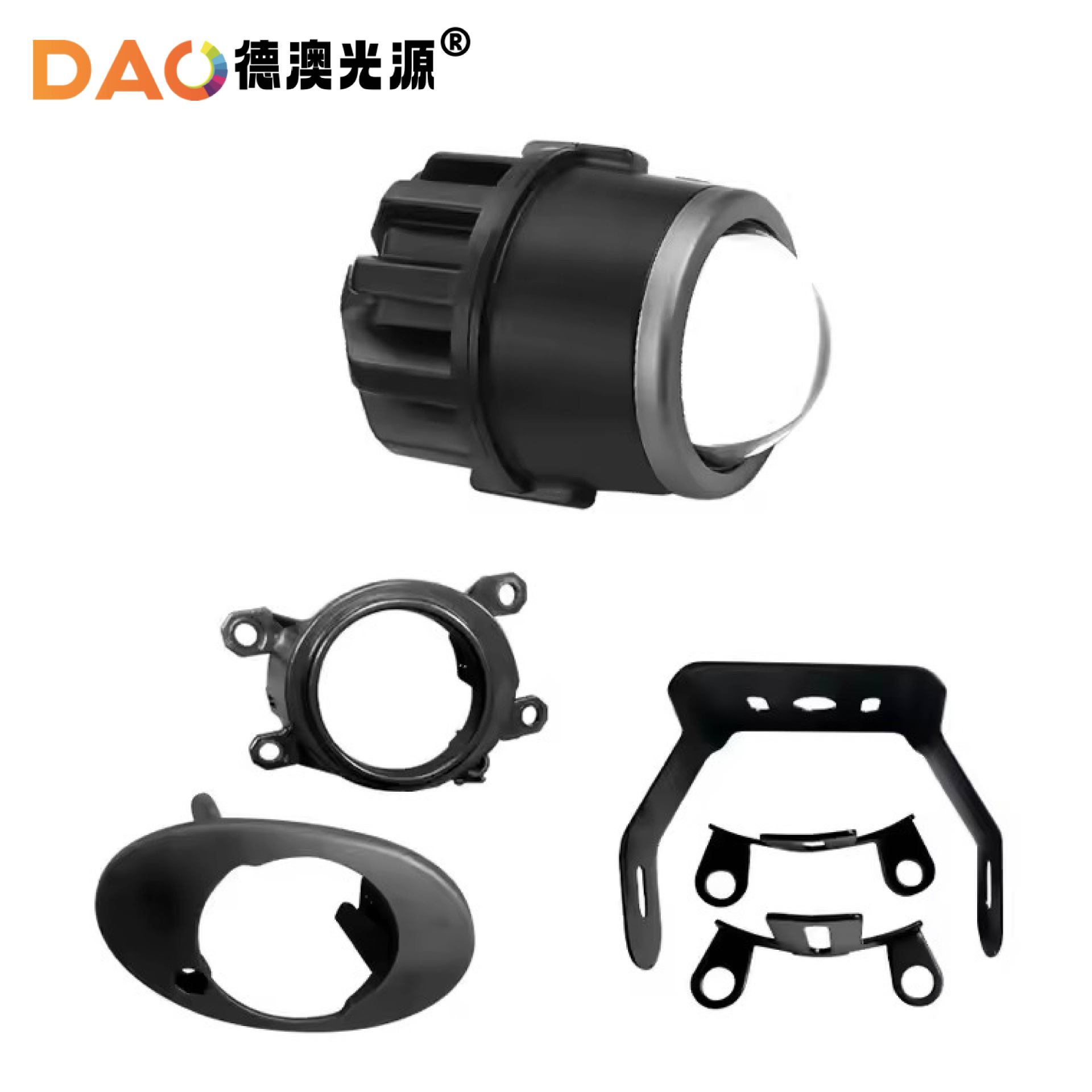 4D2.0 lámpara de niebla LED automotriz lente dual-luz transformación de lámpara de niebla láser ultra brillante de lejos y cerca de una luz blanca lámpara de niebla amarilla