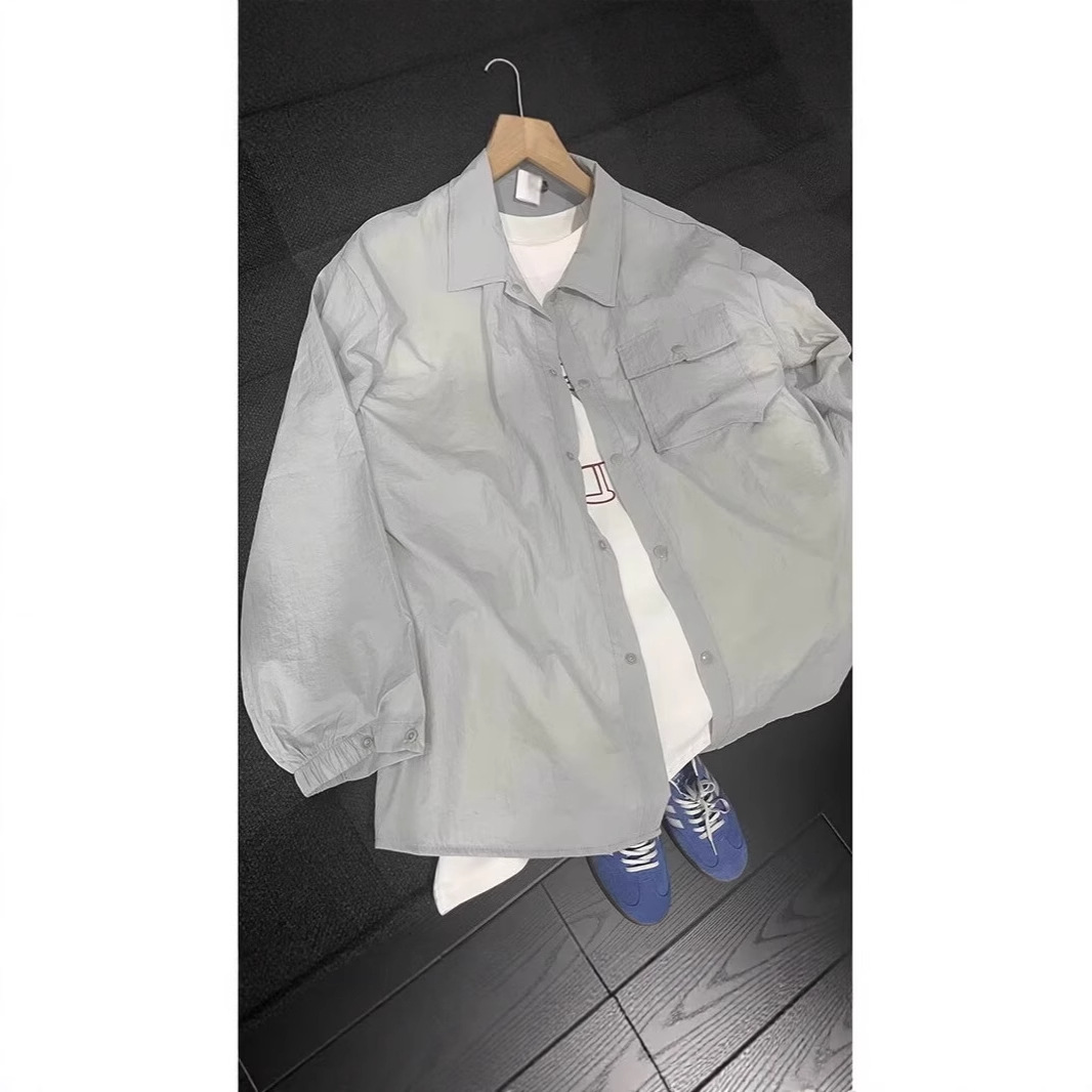 Japanese thin silk summer trend fashionable shirt