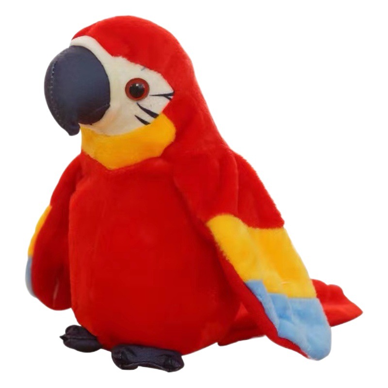 Juguete de peluche loro simulación niños y niñas que pueden grabar y hablar eléctrica pájaro mover lengua regalo