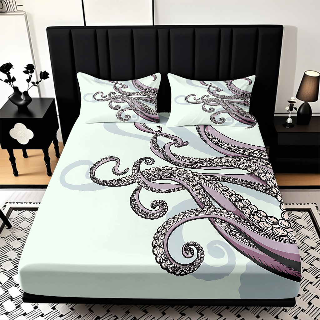 TEMU / JIT Mattress Kits de animales submarinos impresión digital HD ropa de cama