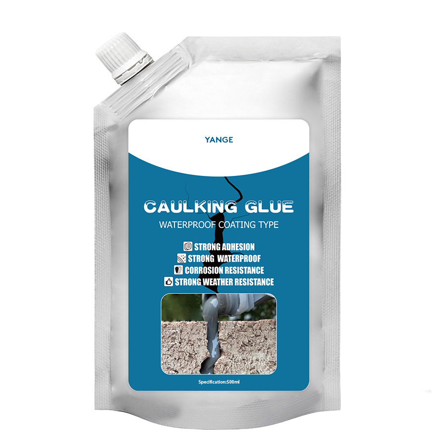 ✅500ml跨境自流平灌缝胶水泥屋顶地面修补胶防水补漏