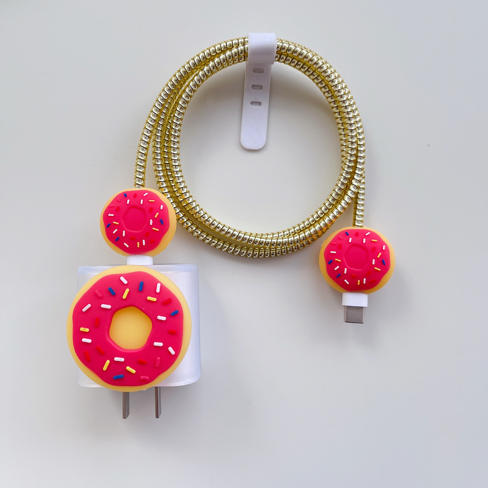 80g Weight Usb cable protection sleeve Classification PVC, Tpu Material Animal, Cartoon Pattern Cute Style Sunflower Iphone 20w Charger Data Cable Anti-break Protective Cover 7