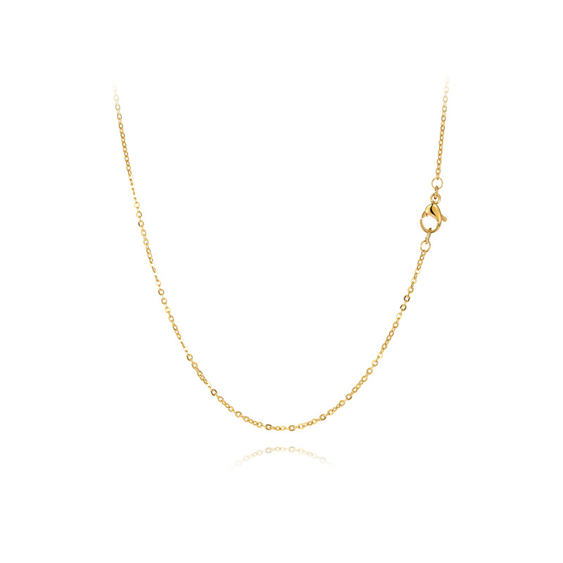 Xuping simple clásico diario fácil de tomar aleación de cobre chapado 24k cadena de cadena de cadena ligera de lujo atmósfera langosta collar