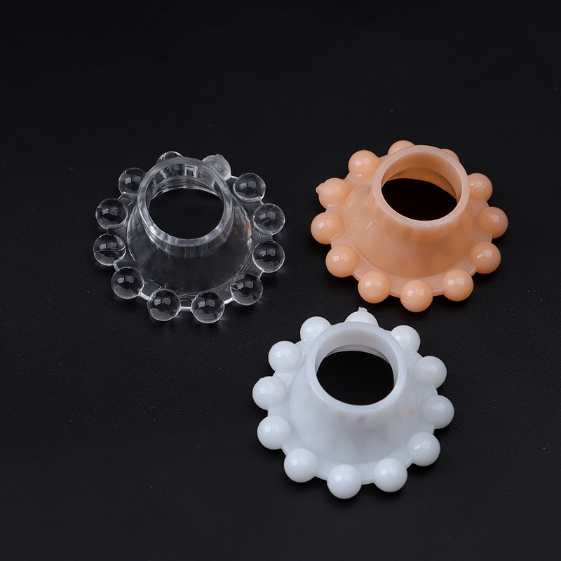 Beaded Penis Ring, TPE Delay Constriction Ring with 18 Beads, Manual Male Adult Toy — detail image 17