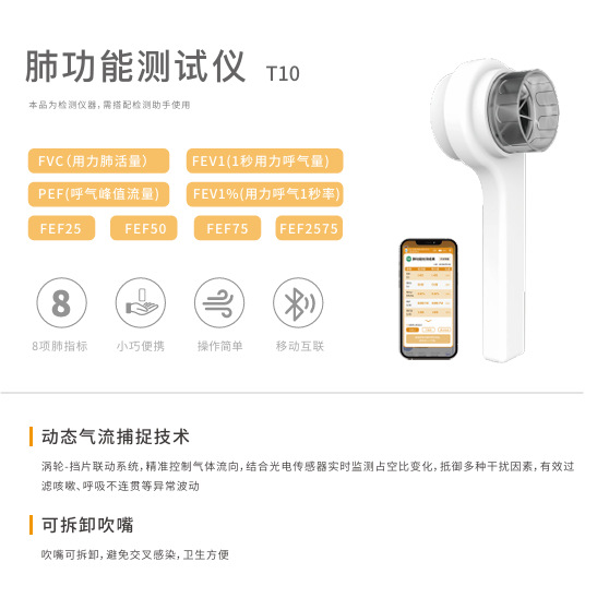 Pendant [lung function detector] includes 1 mouthpiece