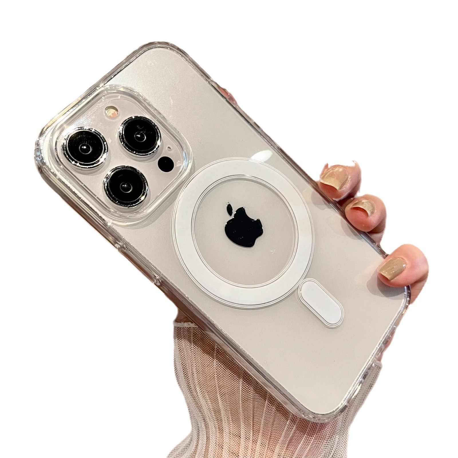 Funda transparente Magsafe para iPhone 17 Air, acrílico suave