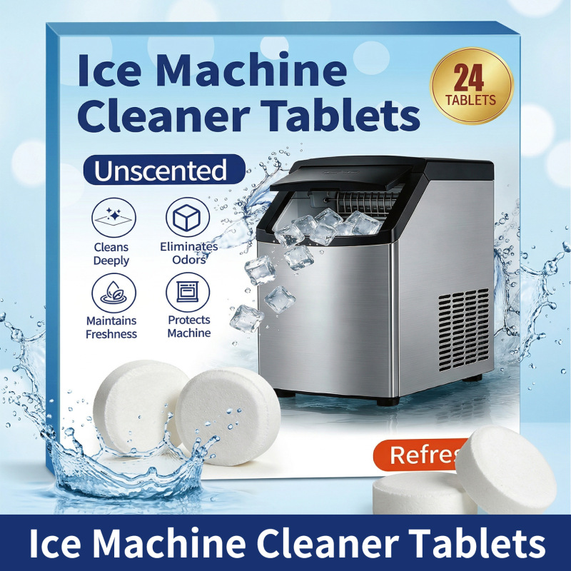 Cross-Border Ice Machine Cleaner, Descaling and Stain Removal, Ice Machine Effervescent Tablets, Cleaning and Stain Removal Tablets, Ice Machine Maintenance and Cleaning