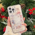 围边小猫适用iPhone15流沙手机壳14pro苹果13保护套液态雪花壳12