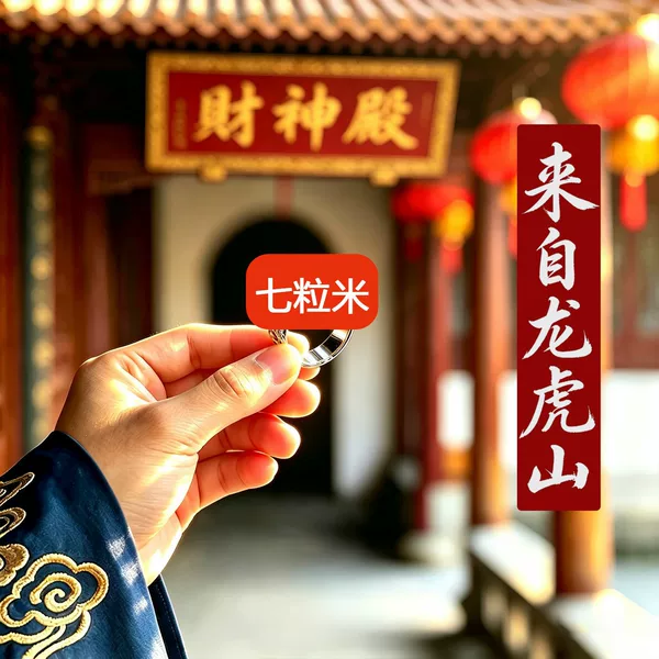Dragon and Tiger Straight Hair Mountain Seven-Grain Rice Ring for Women, Fashionable Hot-Selling High-End New Chinese Style Traditional Open Adjustable Ring