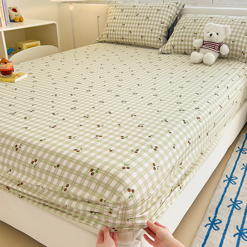 2025 nueva sábana de algodón pequeña fresca funda protectora de colchón de algodón de una sola pieza cubierta de cama para niños dormitorio 2025 nueva