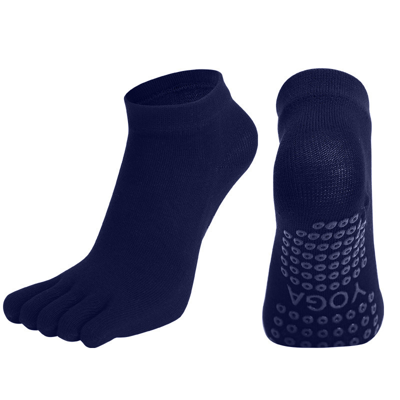 [Venta al por mayor de fábrica] calcetines de Yoga de cinco dedos calcetines de Baile todo incluido algodón peinado de cinco dedos Pilates Fitness calcetines deportivos