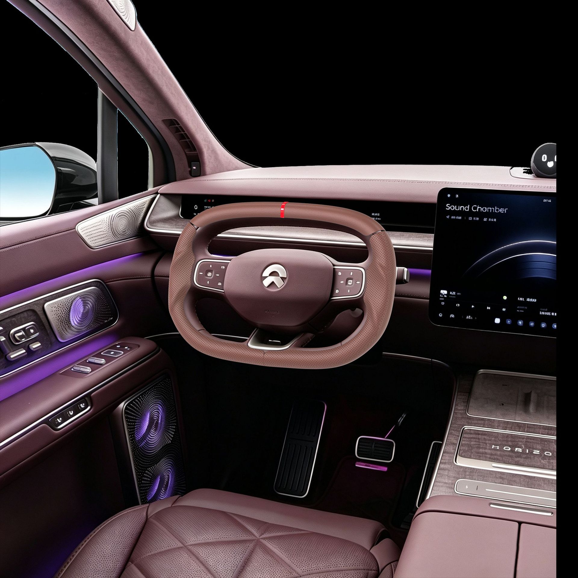 Suitable for Nio Sport Three-Body steering wheel cover, three-piece full-cover breathable custom-fit interior modification handle cover