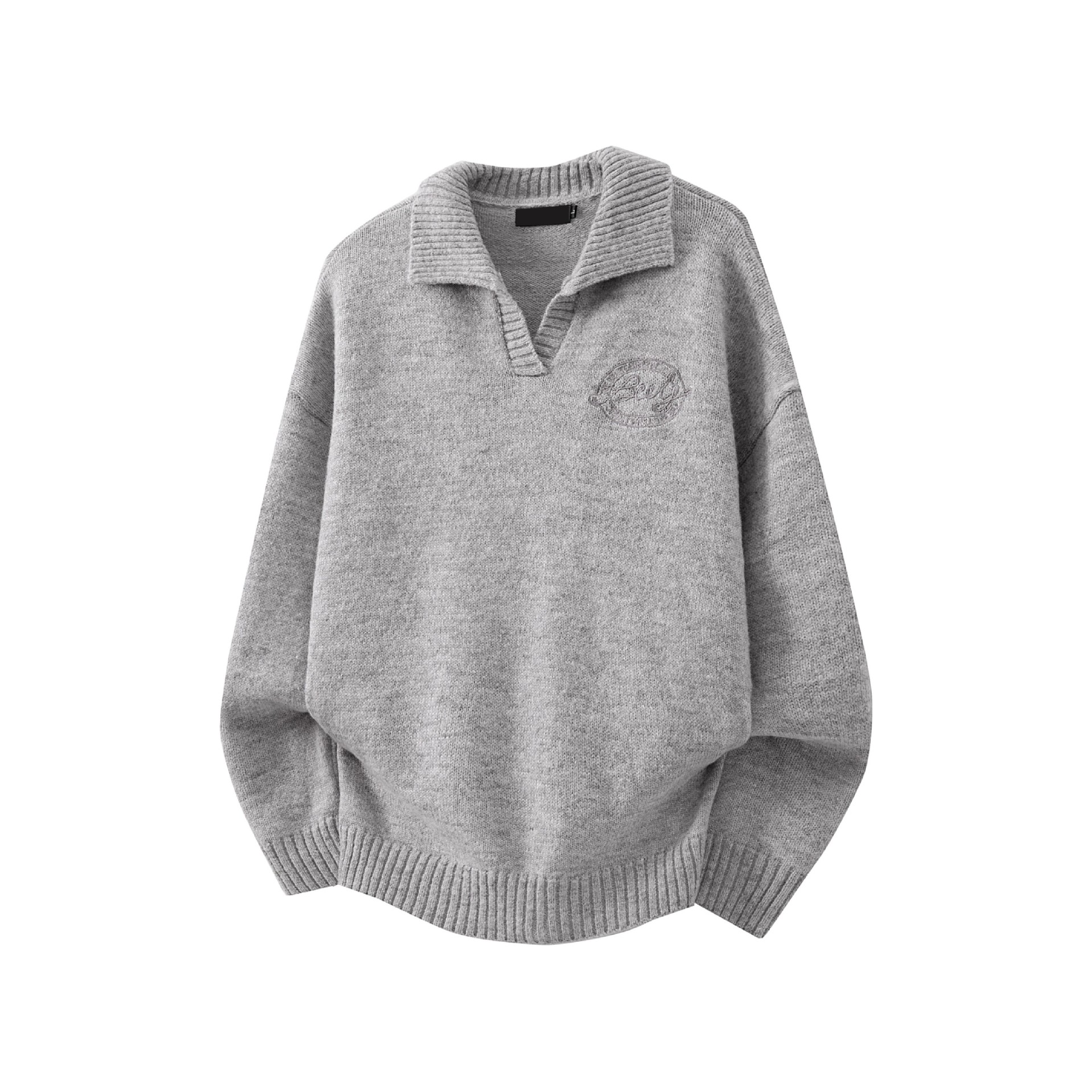 Suéter Polo de Punto con Bordado para Hombre de Poliéster Transpirable y Térmico para Ocio image 8