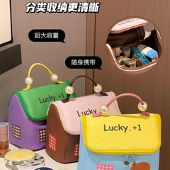 Leten ドーパミンハウス化粧品バッグ女性の大容量ポータブル 2025 新しい防水キャンディーカラー軽量収納袋